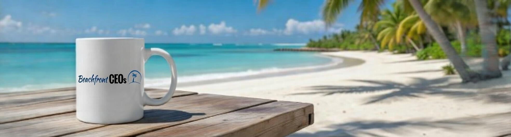 Beachfront CEOs Freedom Mug On Beach
